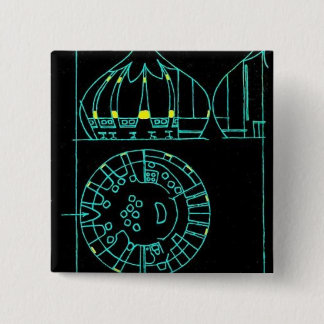 Bóton Quadrado 5.08cm Botão quadrado