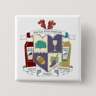 Bóton Quadrado 5.08cm Botão quadrado