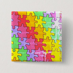 Bóton Quadrado 5.08cm Botão Quadrado