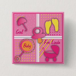 Bóton Quadrado 5.08cm Botão Quadrado