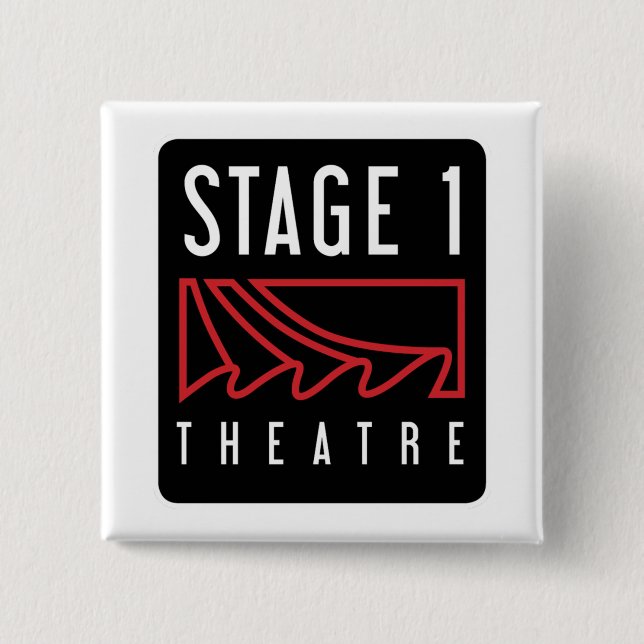 Bóton Quadrado 5.08cm Botão Quadrado (Frente)