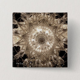 Bóton Quadrado 5.08cm Botão Quadrado 'Cristal'