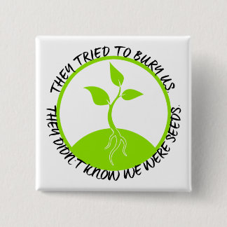 Bóton Quadrado 5.08cm Botão quadrado das sementes