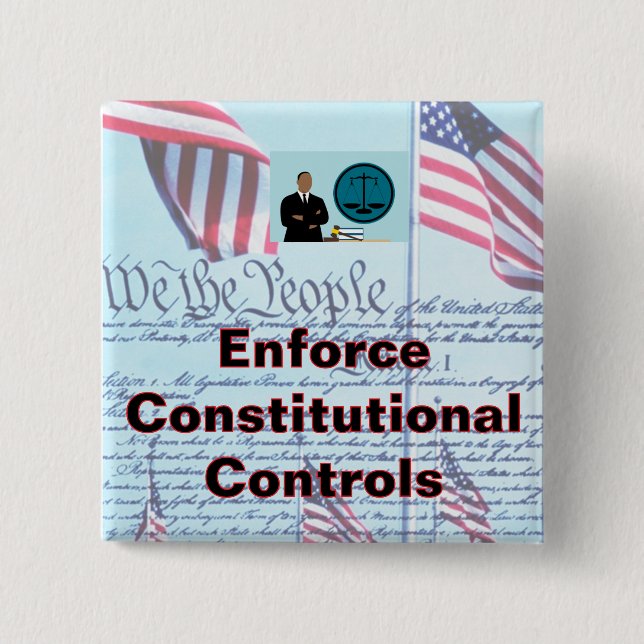 Bóton Quadrado 5.08cm Botão quadrado de 2 polegadas (Frente)