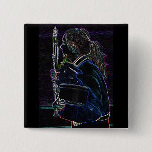 Bóton Quadrado 5.08cm Botão quadrado de marcha do Clarinetist