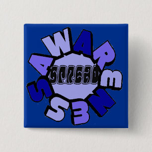 Bóton Quadrado 5.08cm Botão Quadrado de Sensibilização para Espalhamento