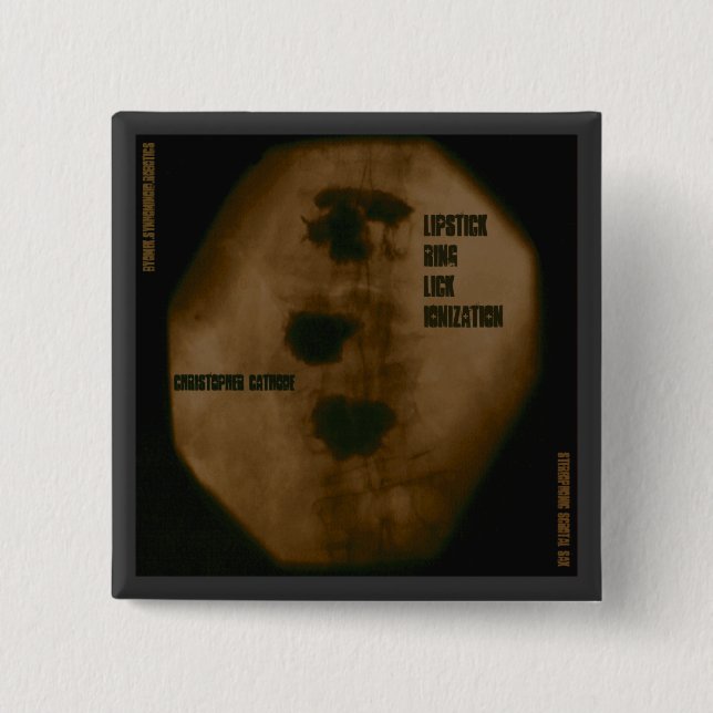 Bóton Quadrado 5.08cm Botão quadrado do batom (Frente)