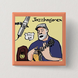 Bóton Quadrado 5.08cm botão quadrado do jazzbanjorex