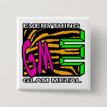 Botão quadrado do logotipo GMT Orange Tiger Stripe