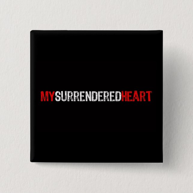 Bóton Quadrado 5.08cm botão quadrado do msh (Frente)