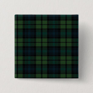Bóton Quadrado 5.08cm Botão Quadrado do Tecido Tartan
