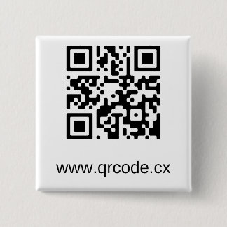 Bóton Quadrado 5.08cm Botão quadrado feito sob encomenda