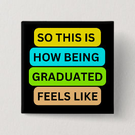 Bóton Quadrado 5.08cm Botão quadrado preto SO_NOT_IS_HOW_BEING_FORMANDO