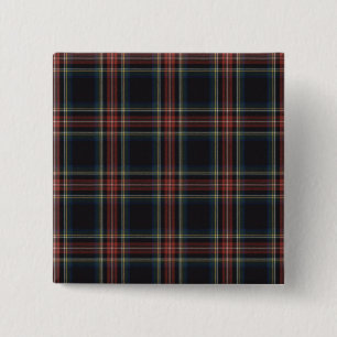 Bóton Quadrado 5.08cm Botão Quadrado Tartan