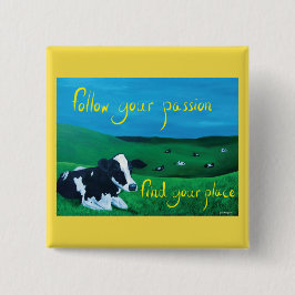 Bóton Quadrado 5.08cm Botão quadrado (vaca)