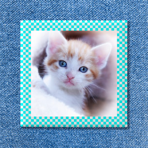 Bóton Quadrado 5.08cm Botão Quadro de Fotos do Quadro de Verificação