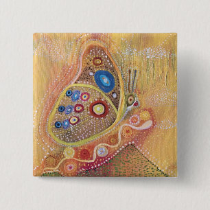 Bóton Quadrado 5.08cm Botão redondo Abstrato Mariposa Arte Borboleta