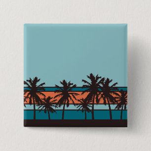 Bóton Quadrado 5.08cm Botão retro da praia