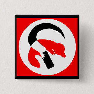 Bóton Quadrado 5.08cm Botão revolucionário de Platypus - personalizado