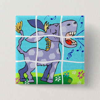 BÓTON QUADRADO 5.08CM BOTÃO ROXO DO ASNO