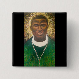 Bóton Quadrado 5.08cm Botão santo Martin de Porres