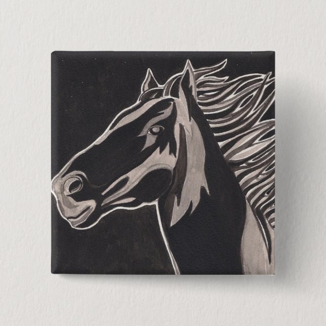 Bóton Quadrado 5.08cm Botão selvagem do fogo (Frente)