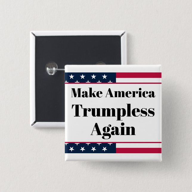 Bóton Quadrado 5.08cm Botão sem Trump (Frente & Verso)