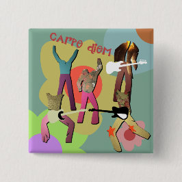 Bóton Quadrado 5.08cm botão shagadelic slovenia eurovision