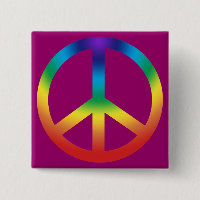 Botão Sinal de Paz; Cores Chakra