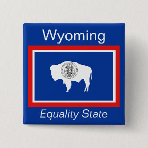Bóton Quadrado 5.08cm Botão Sinalizador Wyoming