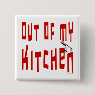 Bóton Quadrado 5.08cm Botão Slogan Engraçado da Minha Cozinha