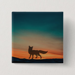 Bóton Quadrado 5.08cm Botão solar Fox
