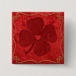 Bóton Quadrado 5.08cm Botão Sortudo