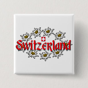 Bóton Quadrado 5.08cm Botão Sq Edelweiss da suiça
