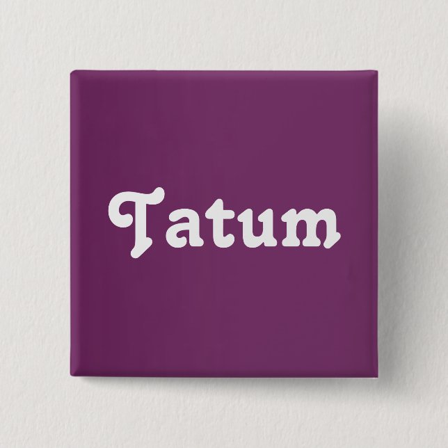 Bóton Quadrado 5.08cm Botão Tatum (Frente)