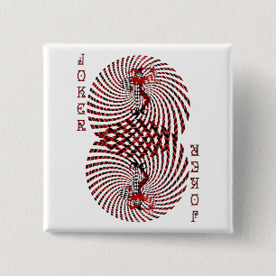 Bóton Quadrado 5.08cm Botão tonto do palhaço do Harlequin