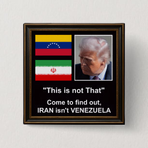 Bóton Quadrado 5.08cm Botão Trump