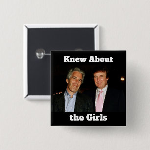 Bóton Quadrado 5.08cm Botão Trump/Sabia Sobre as Meninas