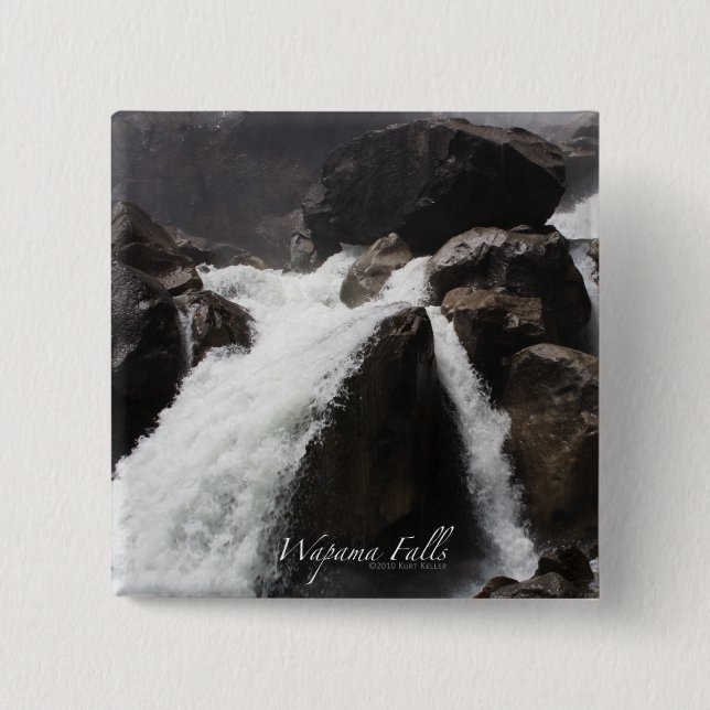 Bóton Quadrado 5.08cm Botão Wapama Falls (Frente)