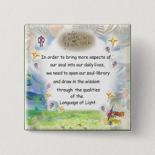 Bóton Quadrado 5.08cm Botão Wisdoms