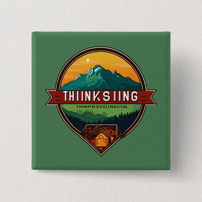 Bóton Quadrado 5.08cm Botões (Frente)