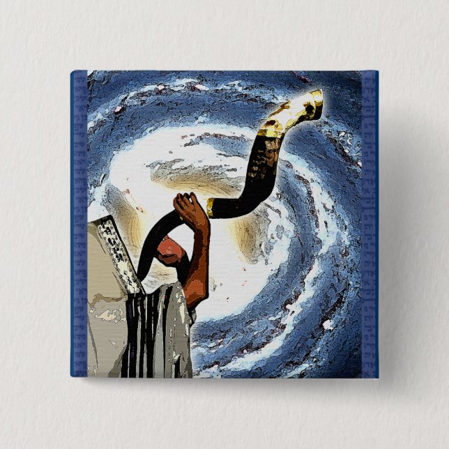 Bóton Quadrado 5.08cm Botões da galáxia do Shofar (Frente)