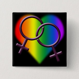 Bóton Quadrado 5.08cm Botões de orgulho gay Mesmo Sexo Arco-Íris Botõ