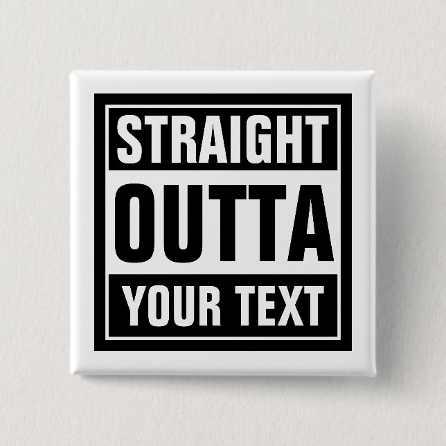 Bóton Quadrado 5.08cm Botões de pinback quadrado SATTA do HETERO persona (Frente)