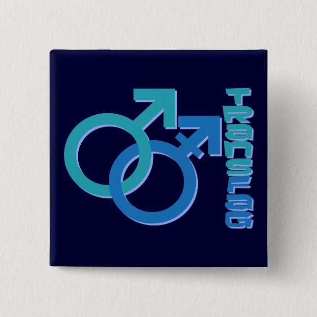 Bóton Quadrado 5.08cm Botões de Transfag (Frente)