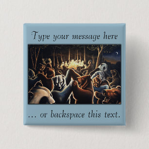 Bóton Quadrado 5.08cm Botões de Urso Dançar Botões de Arte Animal do Par