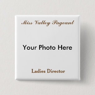 Bóton Quadrado 5.08cm Botões feitos sob encomenda da representação