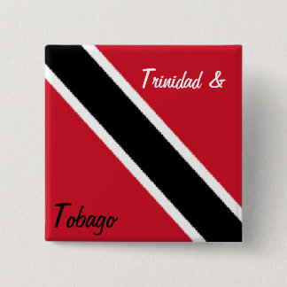 Bóton Quadrado 5.08cm Botões Trinidad e Tobago