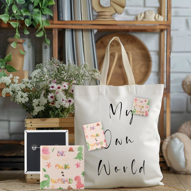 Bóton Quadrado 5.08cm Bóton quadrado | Dinossauro Cinto (Criador carregado)