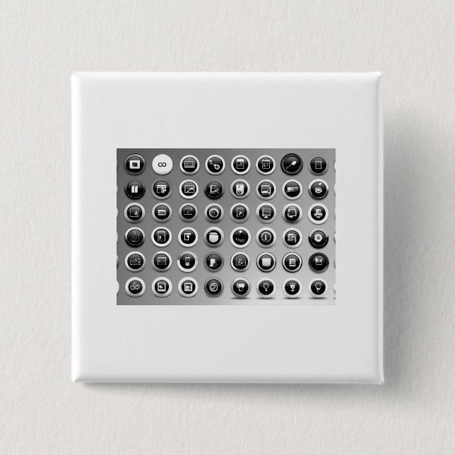 Bóton Quadrado 5.08cm Botton Art (Frente)